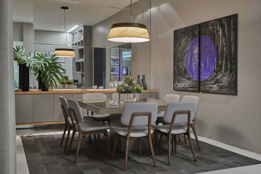 Sala De Jantar Com Vidro Na Parede ~ Sala de Jantar om Papel de Parede Amarelo e Azul Sala De Jantar Com Vidro Na Parede ~ Sala de Jantar om Papel de Parede Amarelo e Azul