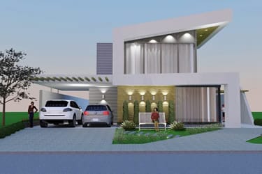 Planta de casa com design moderno