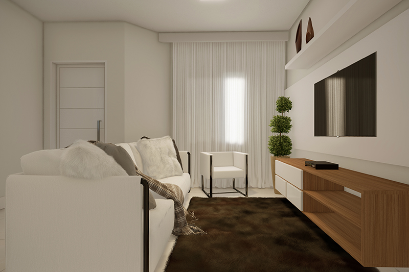 Planta de casa com suite e closet