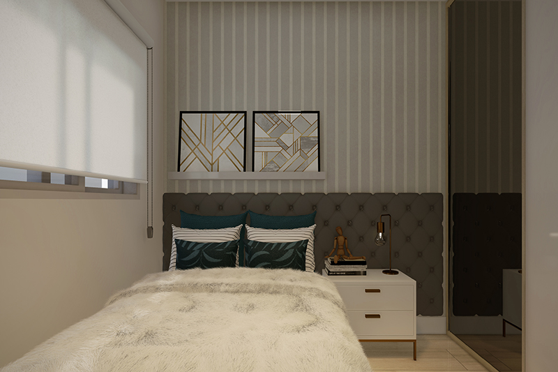 Planta de casa com suite e closet