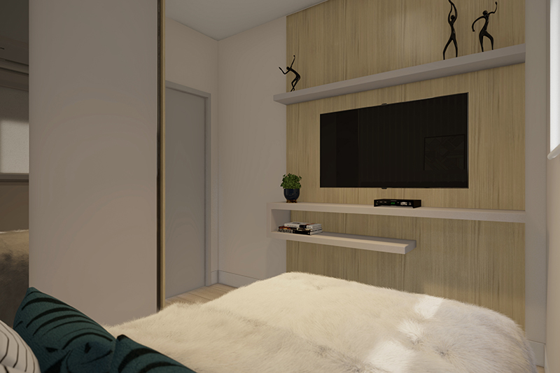 Planta de casa com suite e closet