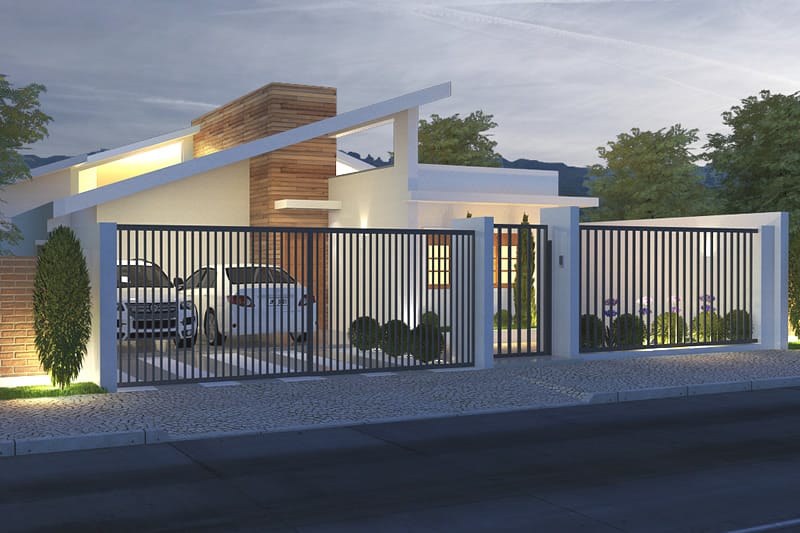 Casa térrea com garagem para dois carros - Projetos de 