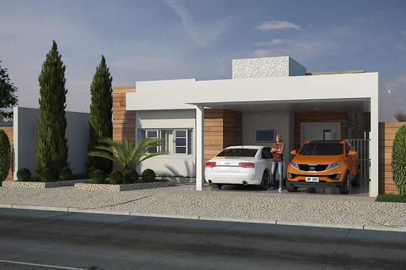 Casa com vaga para dois carros