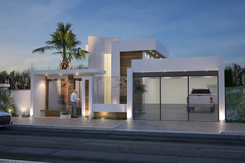 Modelo de casa residencial para rua