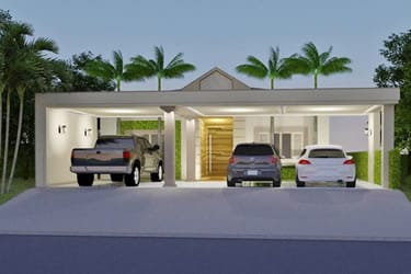 Projeto de casa com 3 vagas na garagem