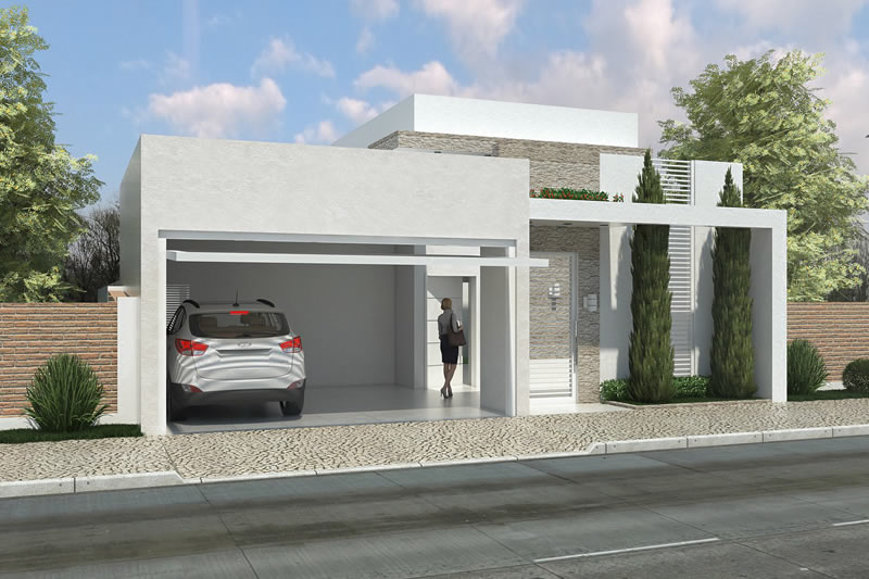 Modelo de fachada para residencial