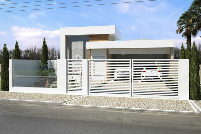 Planta de casa com muro de vidro - Projetos de Casas, Modelos de Casas e  Fachadas de Casas