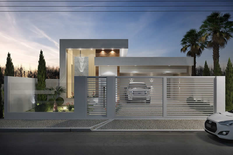 Modelo de casa com garagem