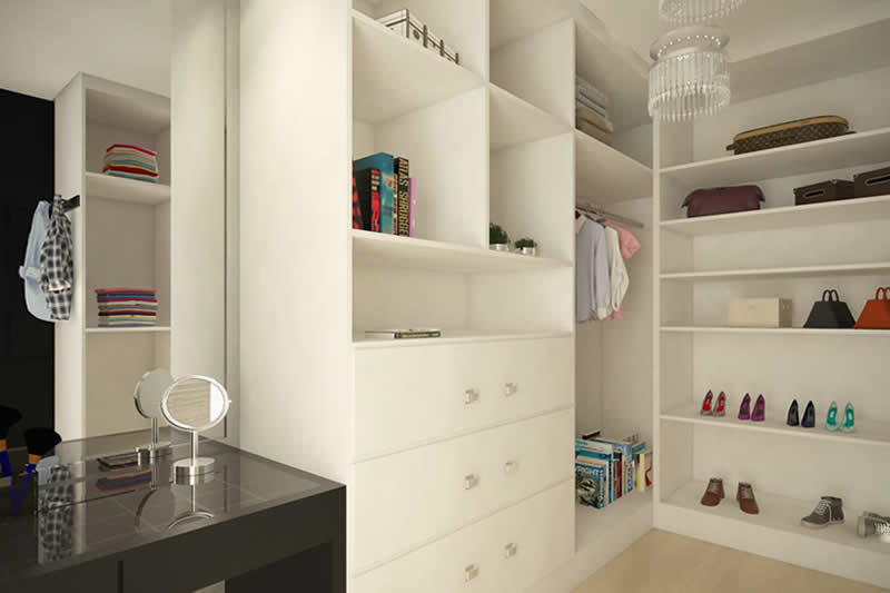 Closet branco para casal